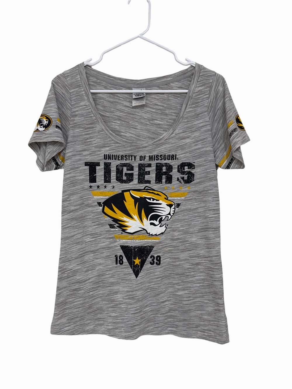 University of Missouri Tigers Graphic Scoopneck T-Shirt Women’s L